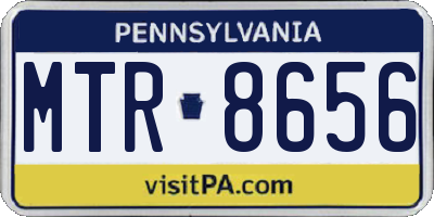 PA license plate MTR8656
