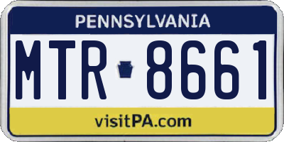 PA license plate MTR8661