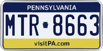PA license plate MTR8663