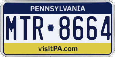 PA license plate MTR8664