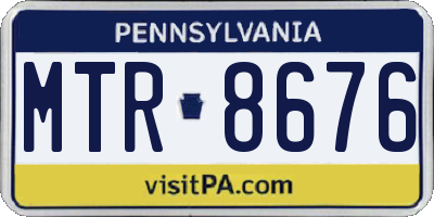 PA license plate MTR8676