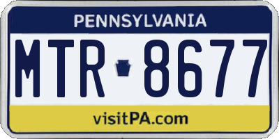 PA license plate MTR8677