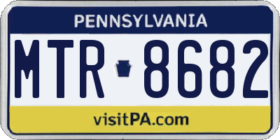 PA license plate MTR8682