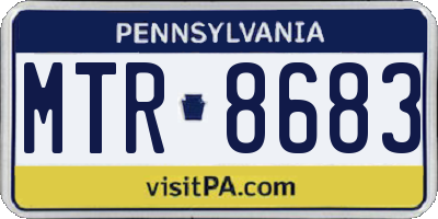 PA license plate MTR8683