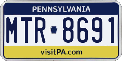 PA license plate MTR8691