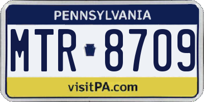 PA license plate MTR8709