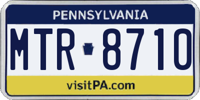 PA license plate MTR8710