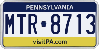 PA license plate MTR8713