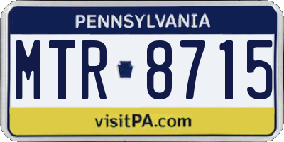PA license plate MTR8715