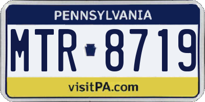 PA license plate MTR8719