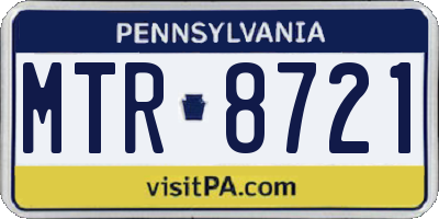 PA license plate MTR8721