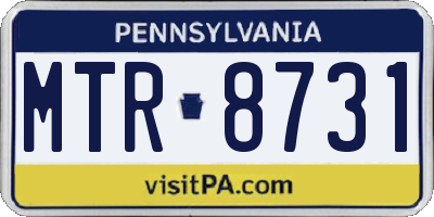 PA license plate MTR8731