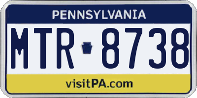PA license plate MTR8738