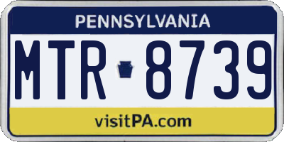 PA license plate MTR8739