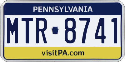 PA license plate MTR8741