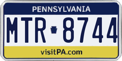 PA license plate MTR8744