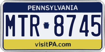 PA license plate MTR8745