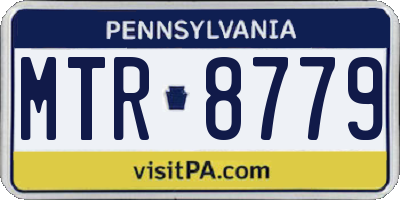 PA license plate MTR8779