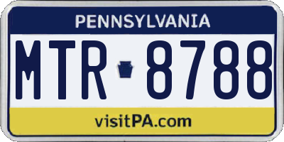PA license plate MTR8788