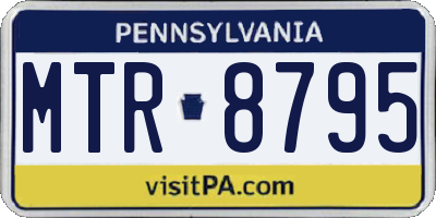 PA license plate MTR8795
