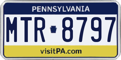 PA license plate MTR8797