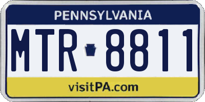 PA license plate MTR8811