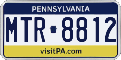 PA license plate MTR8812