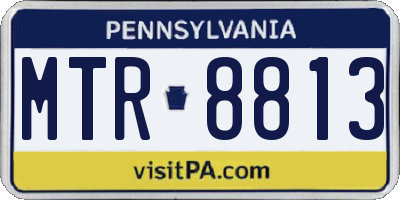 PA license plate MTR8813