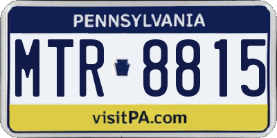 PA license plate MTR8815