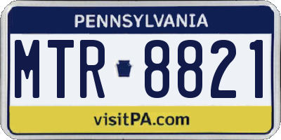 PA license plate MTR8821