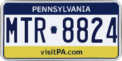 PA license plate MTR8824