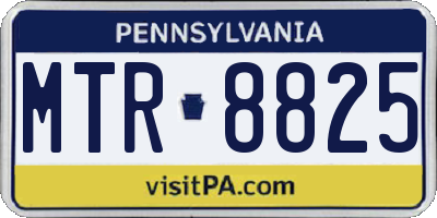 PA license plate MTR8825