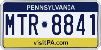 PA license plate MTR8841