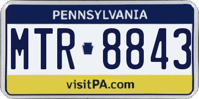 PA license plate MTR8843