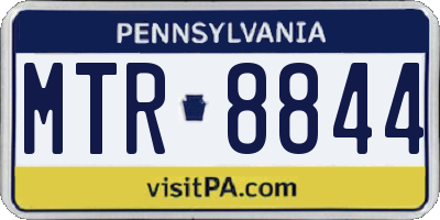 PA license plate MTR8844
