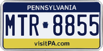 PA license plate MTR8855