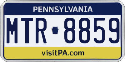 PA license plate MTR8859
