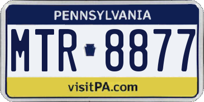 PA license plate MTR8877