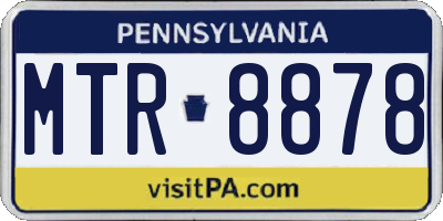 PA license plate MTR8878