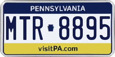 PA license plate MTR8895