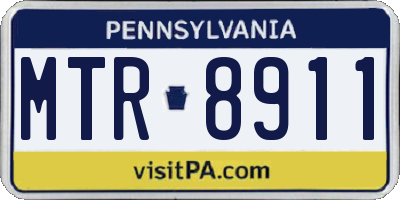PA license plate MTR8911