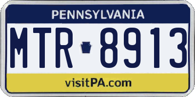 PA license plate MTR8913