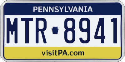 PA license plate MTR8941