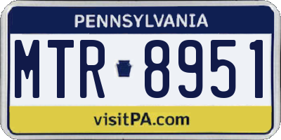 PA license plate MTR8951