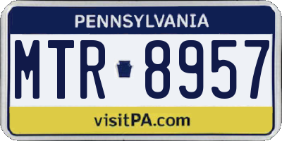 PA license plate MTR8957