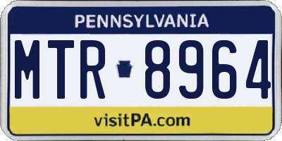 PA license plate MTR8964