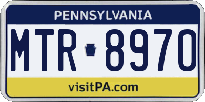 PA license plate MTR8970