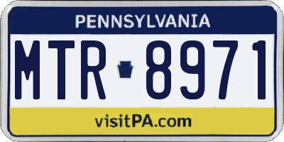 PA license plate MTR8971