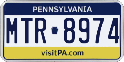 PA license plate MTR8974
