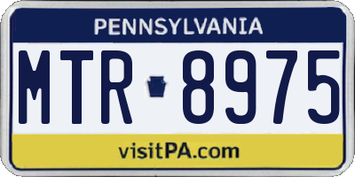 PA license plate MTR8975